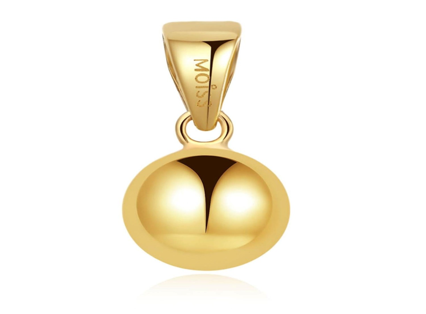 Stříbrný pozlacený přívěsek KULIČKA 9MM